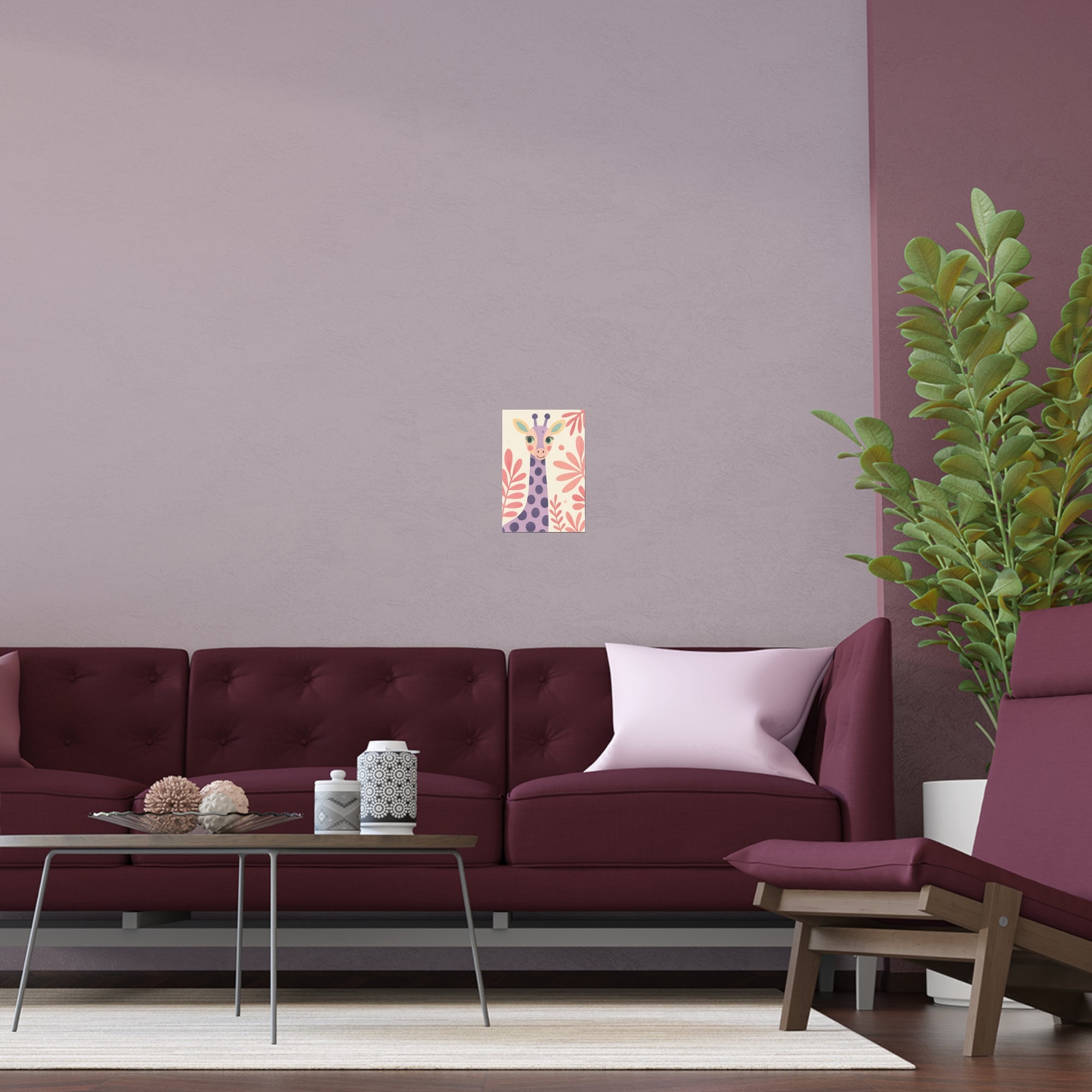 Exotic Giraffe Safari Animal Wall Art