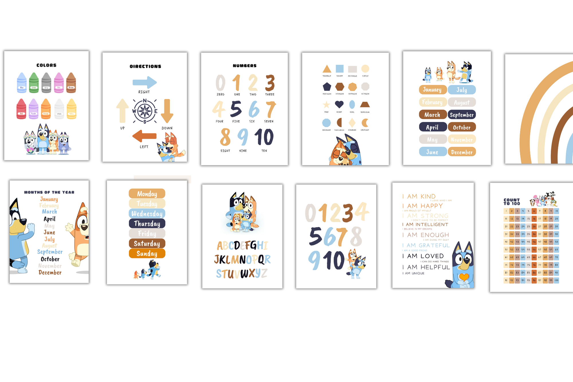 Blue Dog Educational Poster Collection (Digital File)